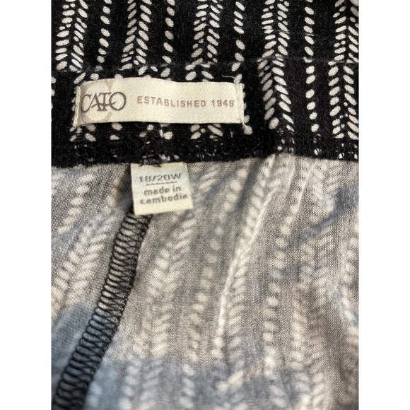 Cato Palazzo Pants Size 18/20W Black/Maroon/White - Picture 5 of 7